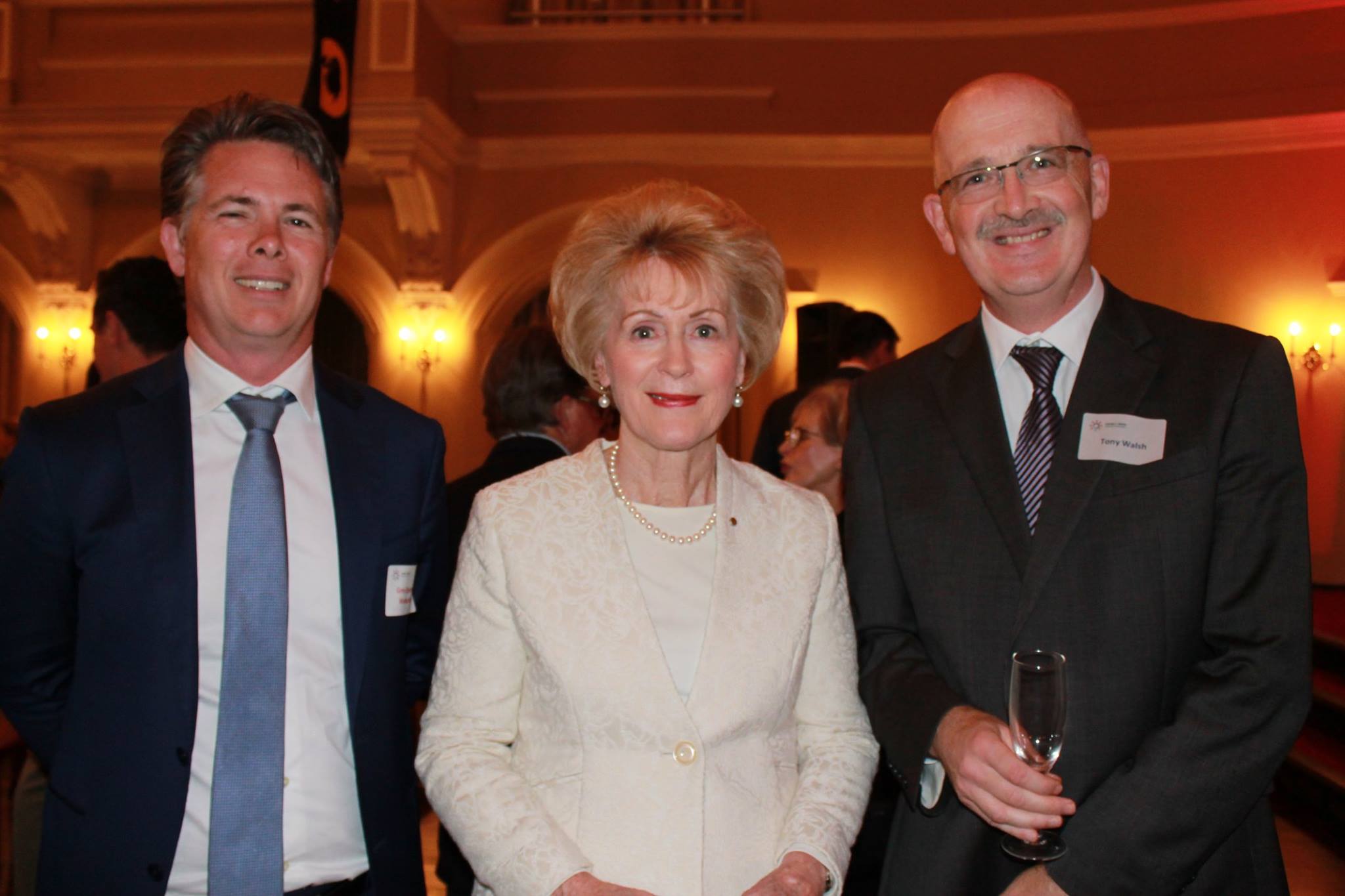 WIRF Board Members Grey Egerton-Warburton and Tony Walsh with Her Excellency, Kerry Sanderson AC